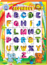 Picture of English Letters and Numbers Puzzle (Disassemble, Assemble, and Color) for Kids